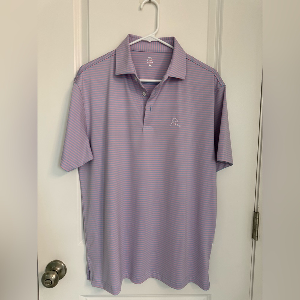 Rhoback The Birdie Stripe Men's Short Sleeve Performance Polo
